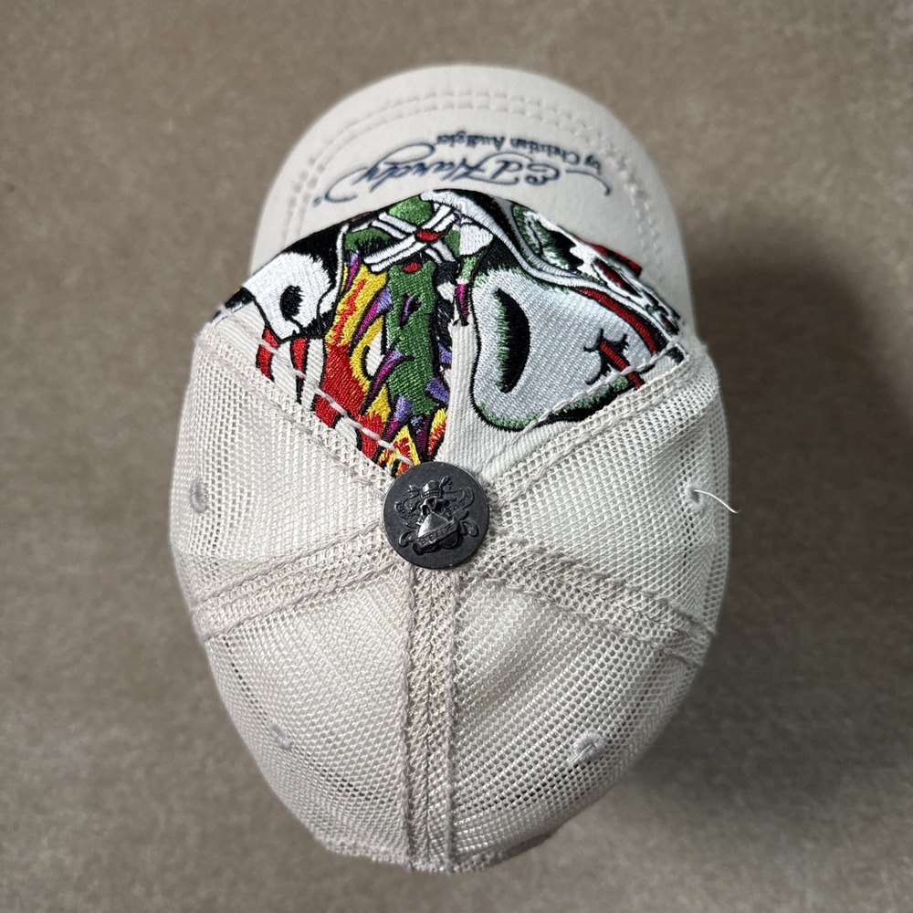 Don Ed Hardy Christian Audigier Embroidered Skulls Sombrero Snapback Trucker Hat - Picture 8 of 12
